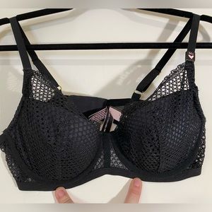 Victoria’s Secret Black Lace and Silk Bra, 36C